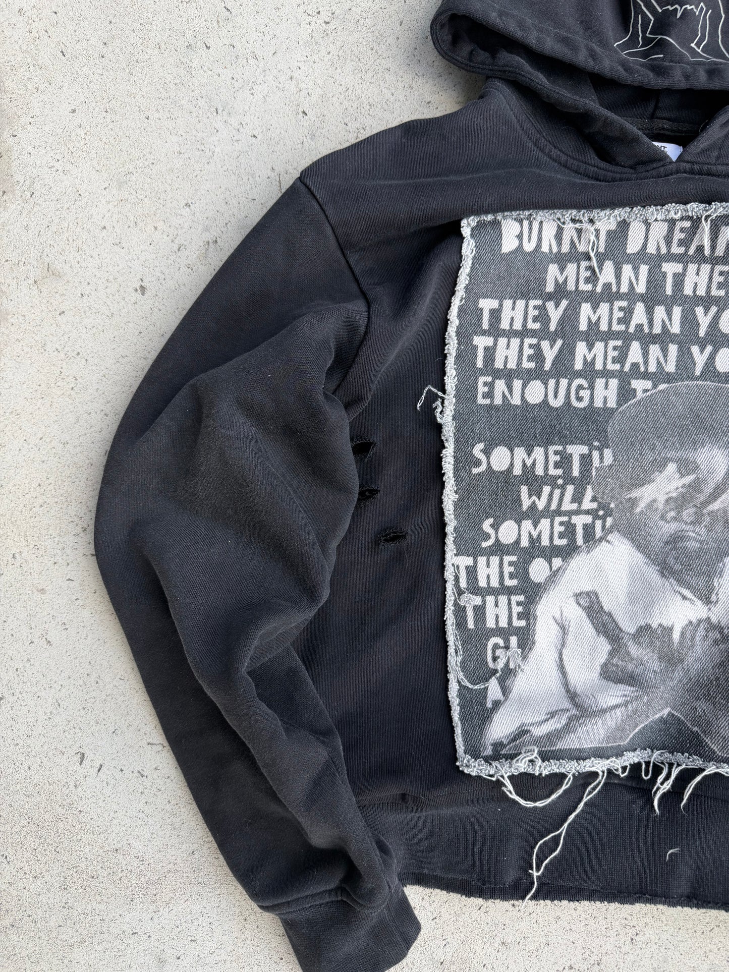 burnt dreams black hoodie