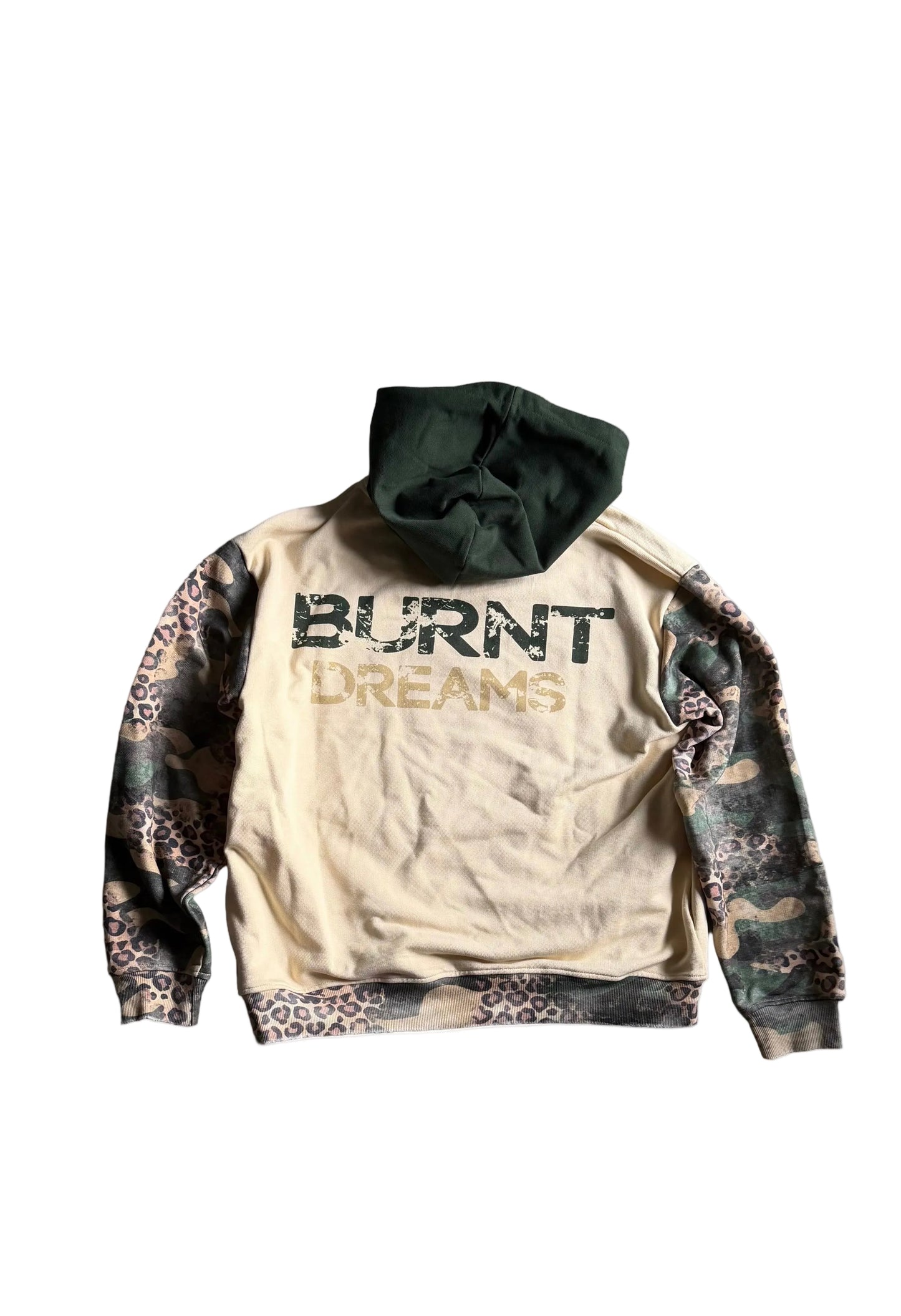 burnt dreams leopard print hoodie