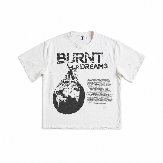 bd white distressed tee