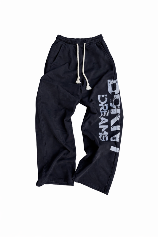 burnt dreams black tracksuit bottoms