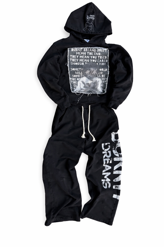 burnt dreams black tracksuit