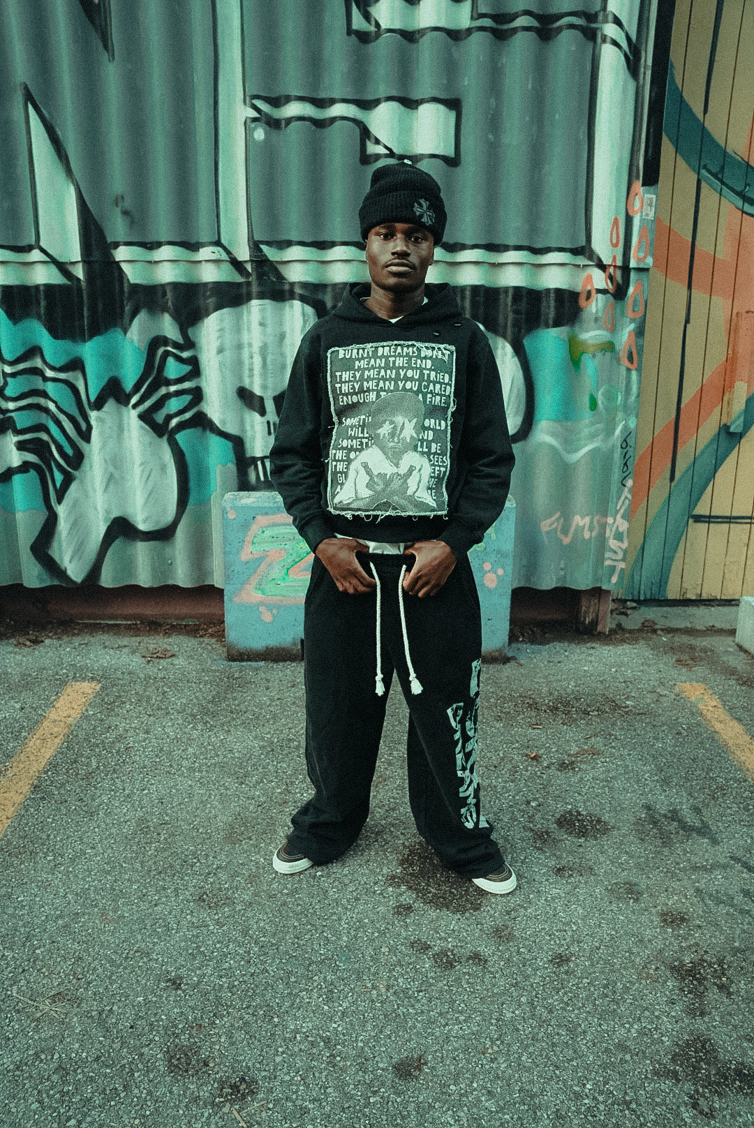 burnt dreams black tracksuit